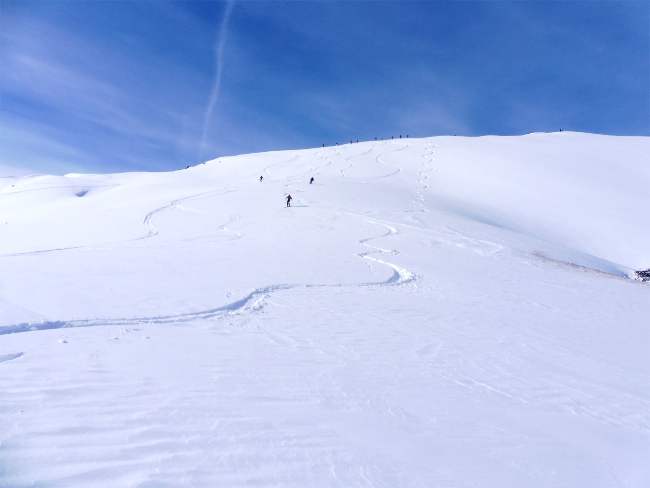 Berg Wind Skifahren